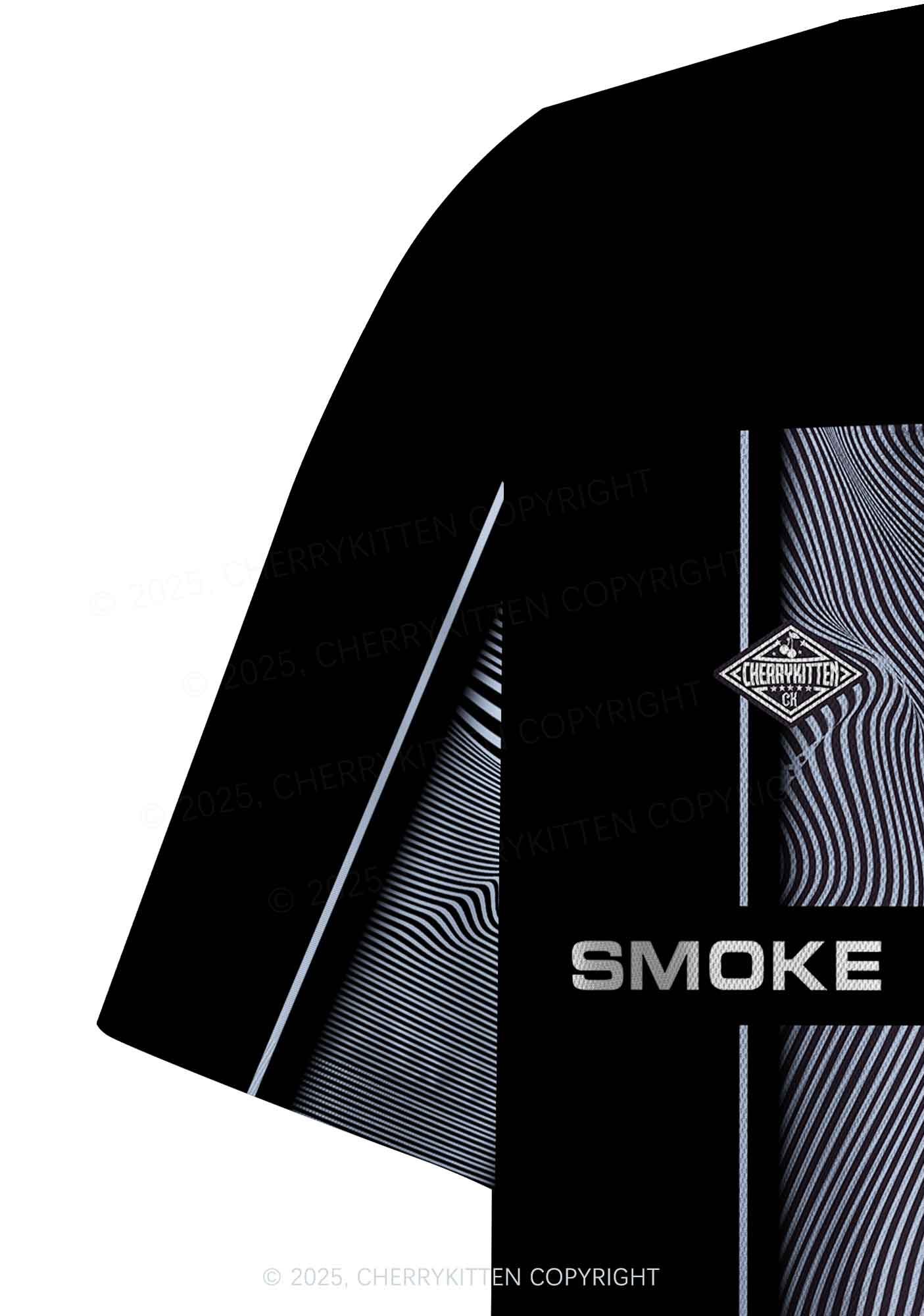 Custom Black Smoke Blunt Y2K Crop Sport Jersey Shirts Cherrykitten