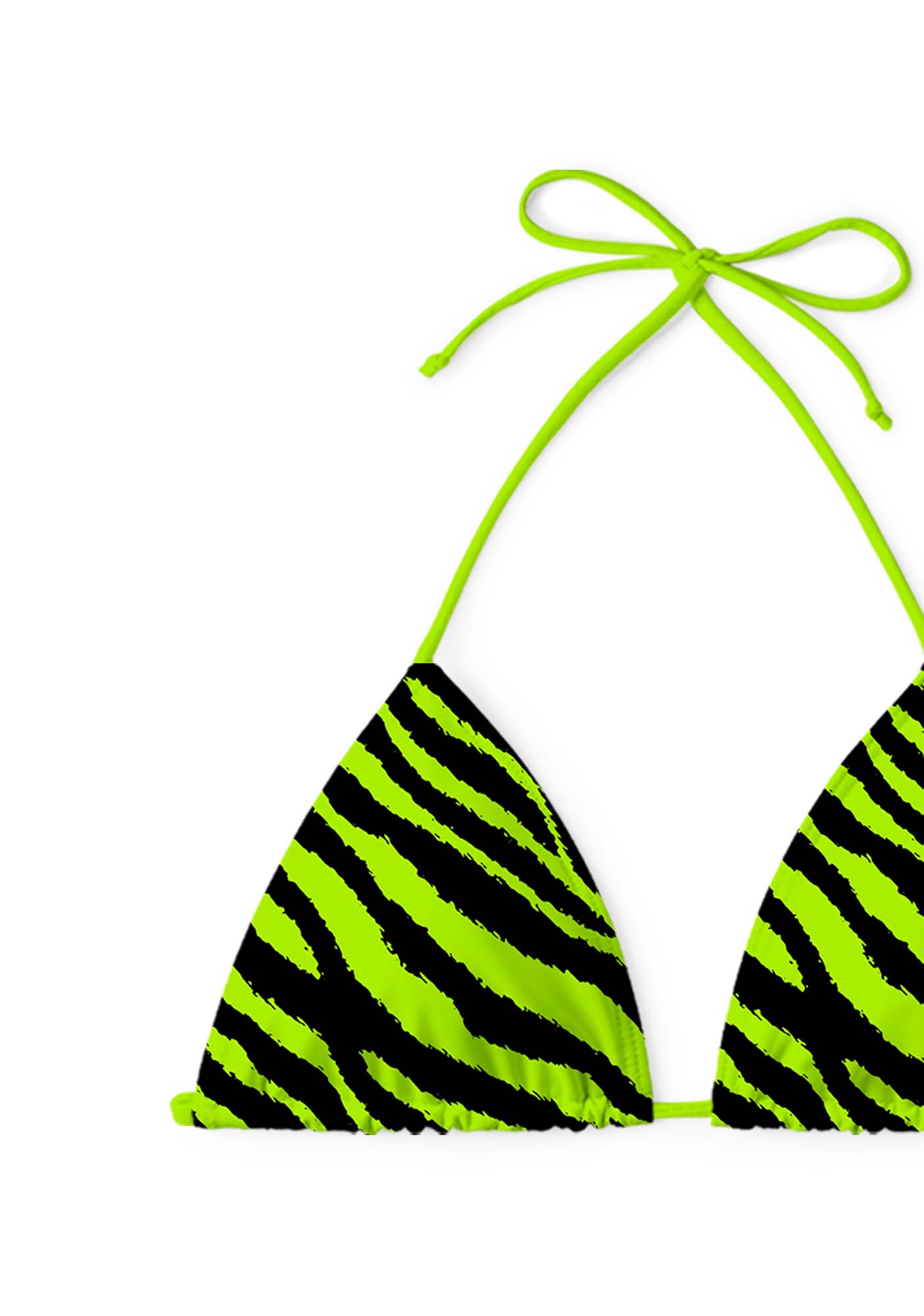 Green Zebra Y2K Print Bikini Set Cherrykitten