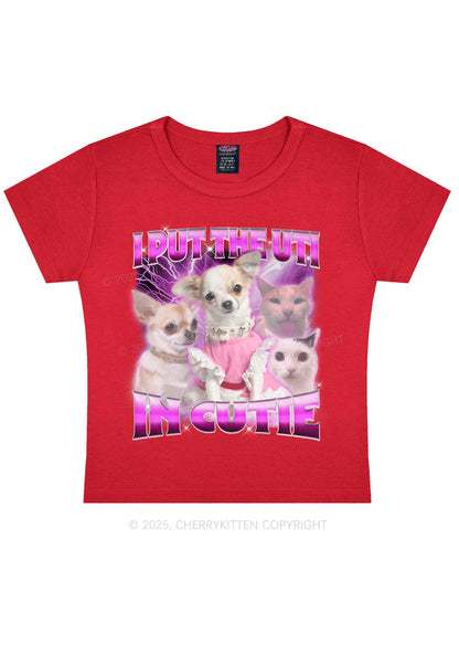 Put UTI In Cutie Y2K Baby Tee Cherrykitten