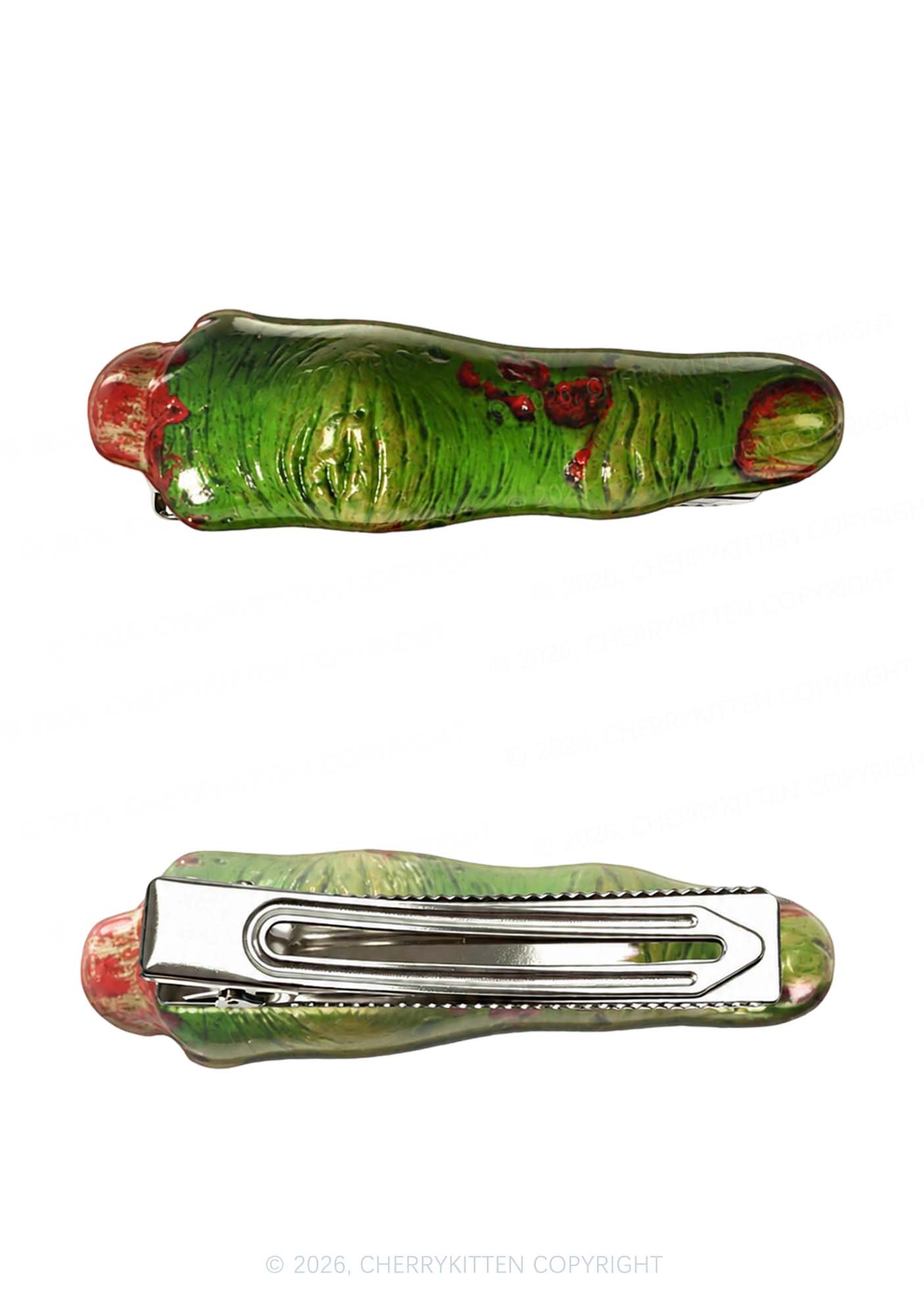 Halloween Zombie Finger Y2K Acrylic Duckbill Hair Clips Cherrykitten