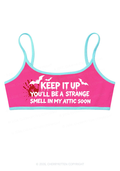 Halloween Strange Smell In My Attic Y2K Super Crop Cami Cherrykitten