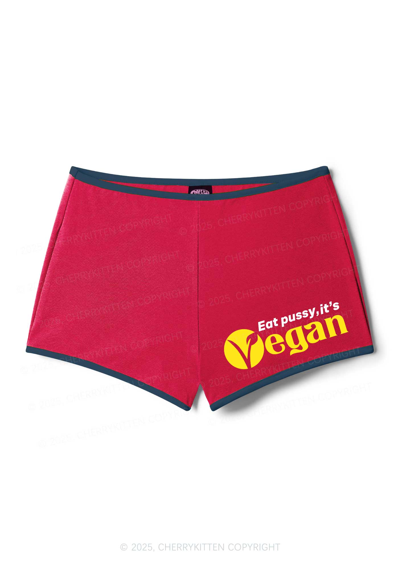 Eat Puxxy Its Vegan Y2K Booty Shorts Cherrykitten