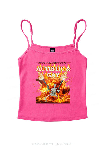 Autistic Gay Skeleton Pride Y2K Spaghetti Strap Cami Cherrykitten