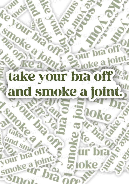Take Your Bra Off 1Pc Y2K Sticker Cherrykitten