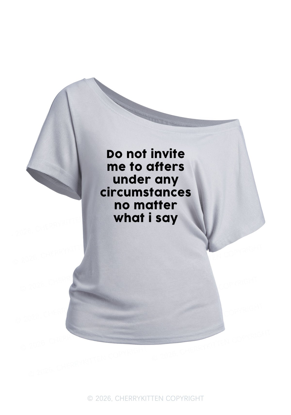Invite Me To Afters Y2K Off Shoulder Tee Cherrykitten