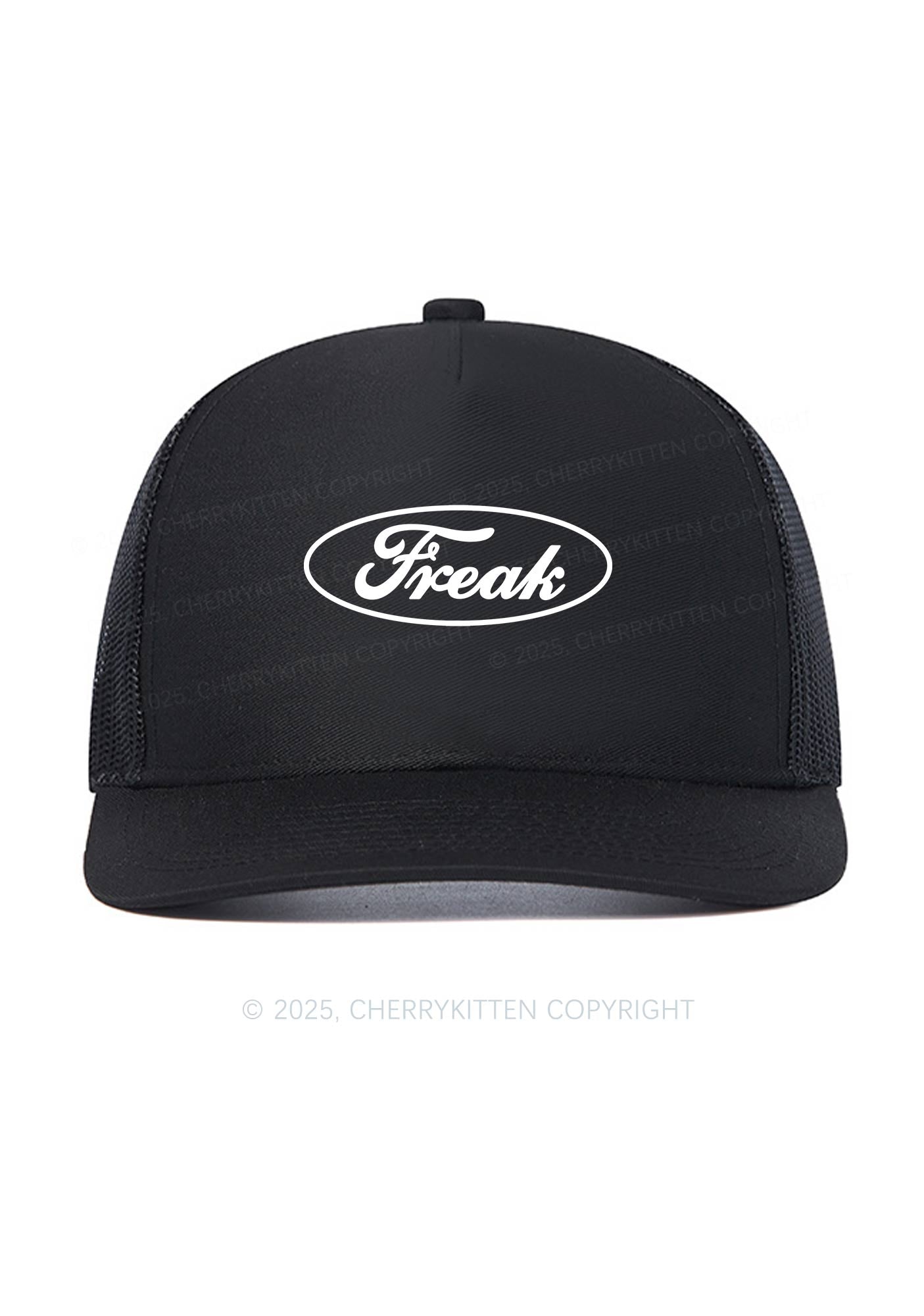 Oval Freak Y2K Trucker Mesh Hat Cherrykitten