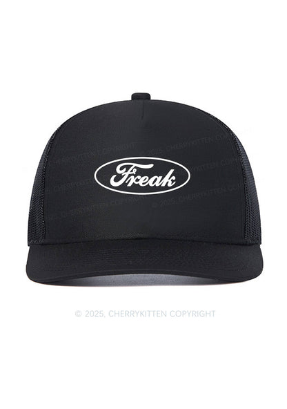 Oval Freak Y2K Trucker Mesh Hat Cherrykitten