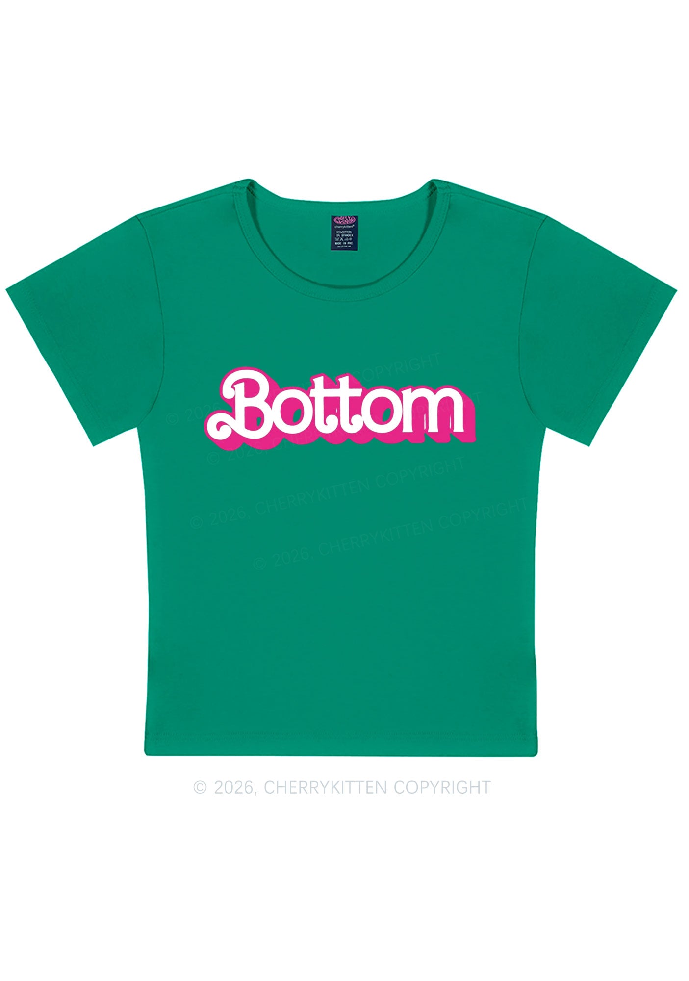 Pink Bottom Pride Y2K Baby Tee Cherrykitten