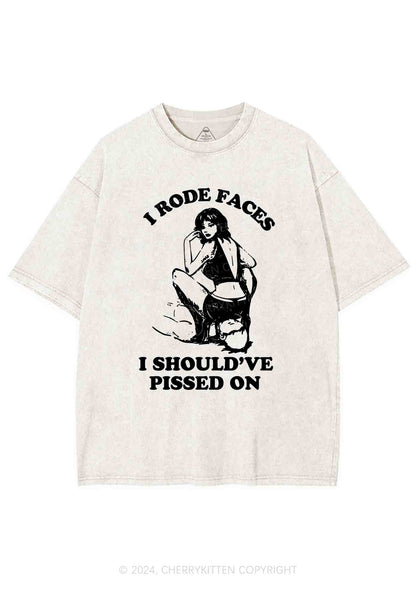 I Rode Faces Y2K Washed Tee Cherrykitten