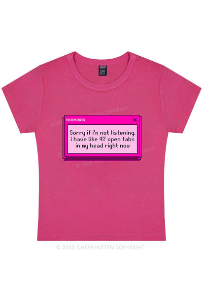 System Error Y2K Baby Tee Cherrykitten