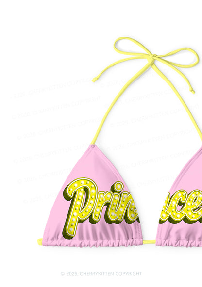 Pink Yellow Gradient Princess Y2K Print Bikini Set Cherrykitten