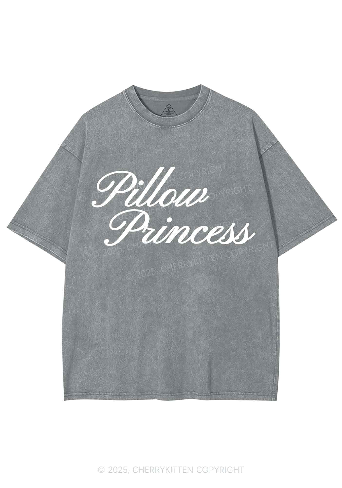 Pillow Princess Y2K Shirts Washed Tee Cherrykitten