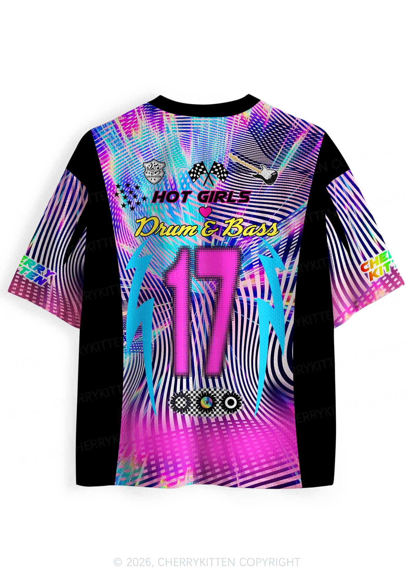 Hot Girls Love Drum And Bass Y2K Sport Jersey Shirts Cherrykitten