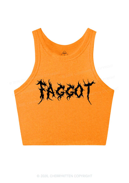 Punk Faggot Pride Y2K Crop Tank Top Cherrykitten