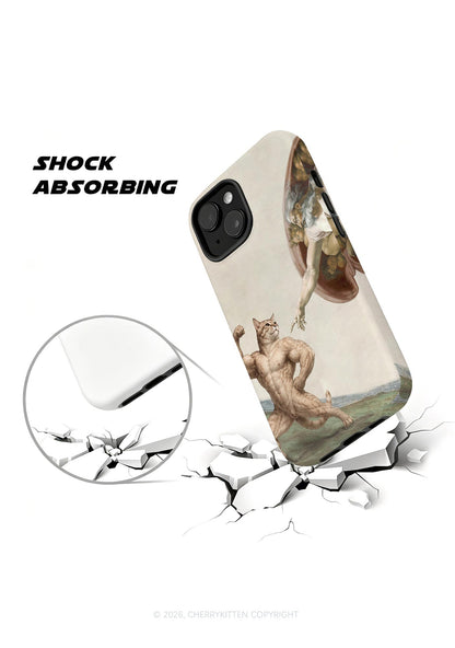 Gym Cat God Touch Y2K Phone Case Cherrykitten