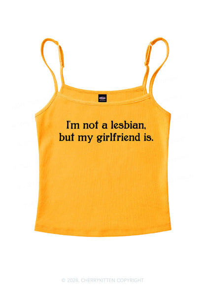 My Girlfriend Is Lesbian Pride Y2K Spaghetti Strap Cami Cherrykitten