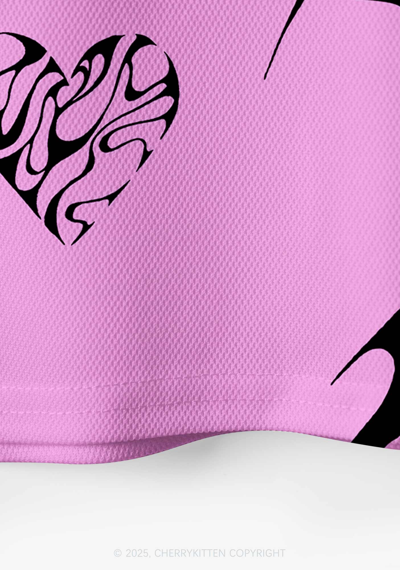 Custom Pink Flame Cxxt Y2K Crop Sport Jersey Shirts Cherrykitten