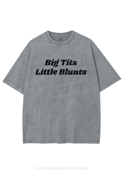 Big Txts Little Blunts Y2K Shirts Washed Tee Cherrykitten