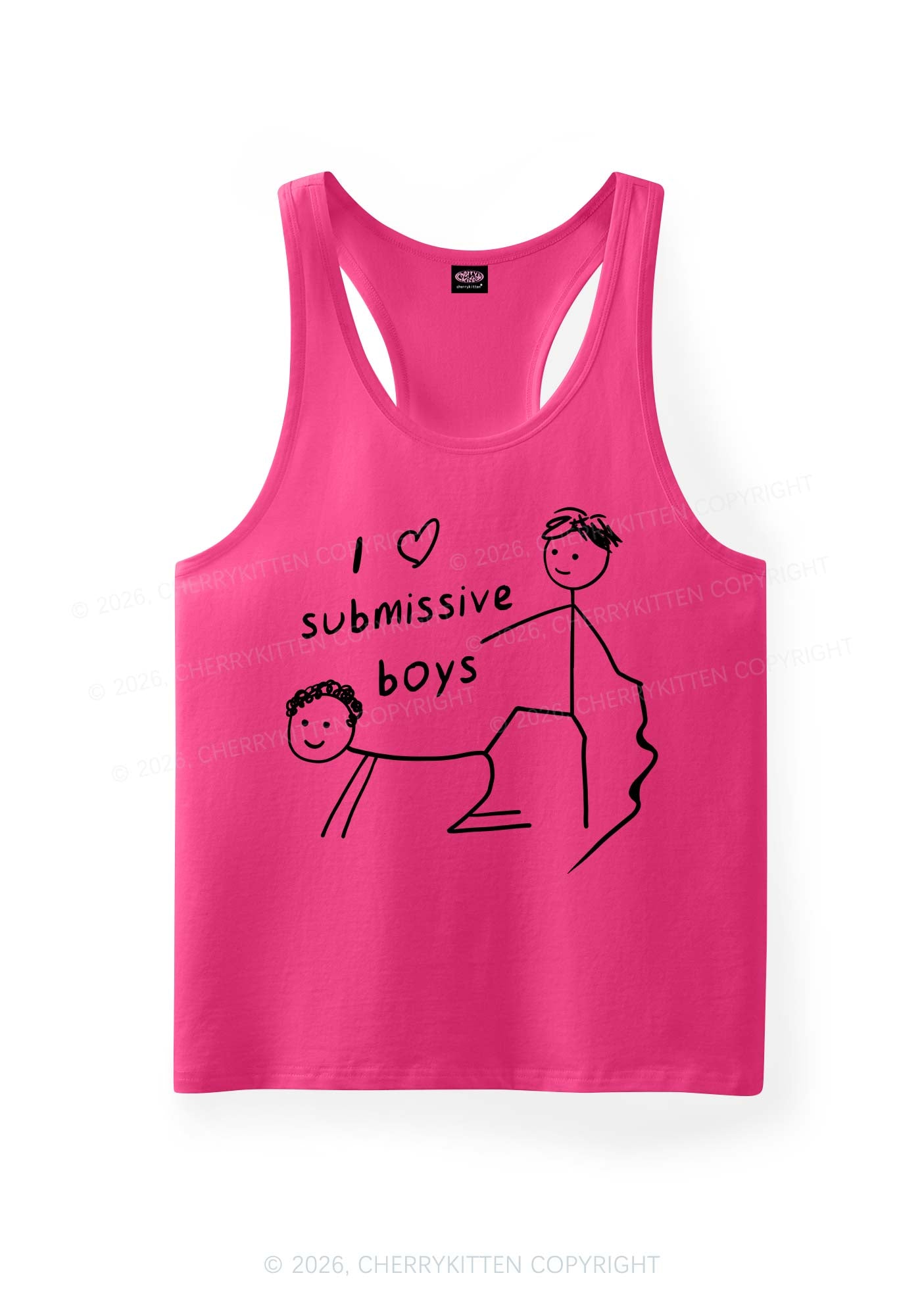 I Love S Gay Boys Pride Y2K Men Racerback Tank Top Cherrykitten
