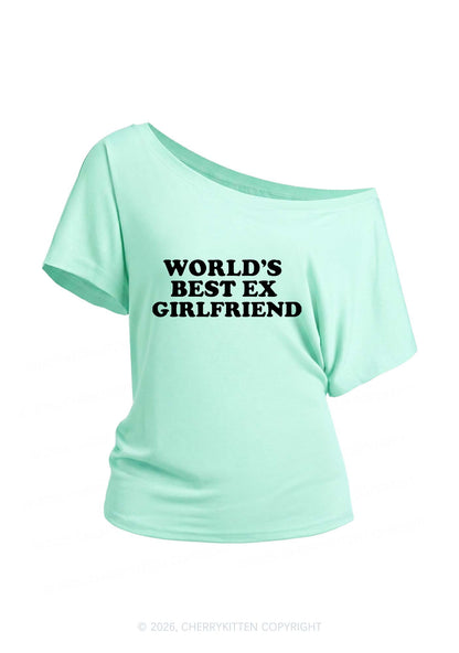 Best Ex Girlfriend Y2K Off Shoulder Tee Cherrykitten