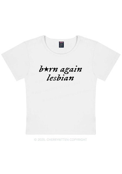 Born Again Lesbian Y2K Baby Tee Cherrykitten