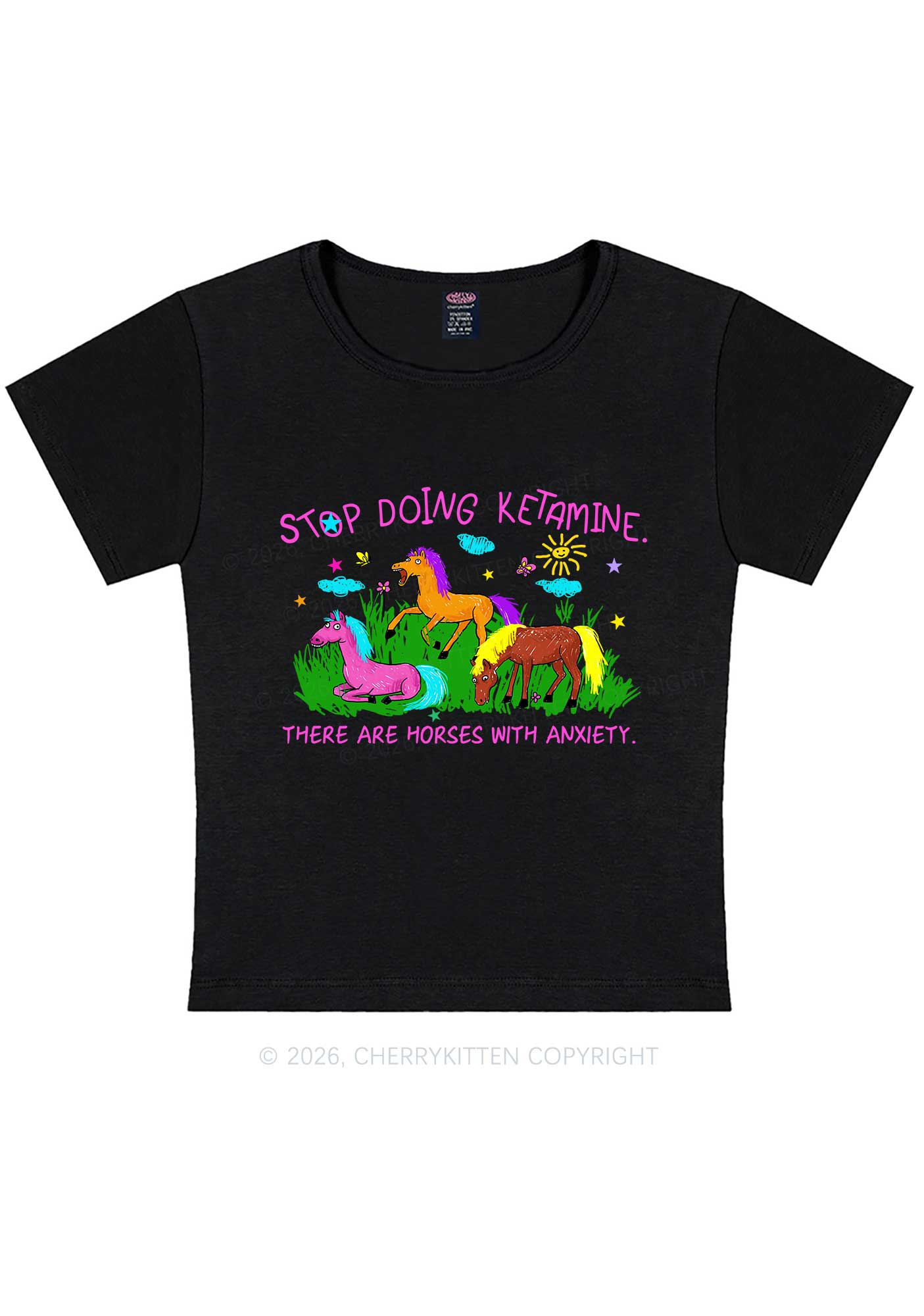 Stop Doing Kxxamine Y2K Baby Tee Cherrykitten