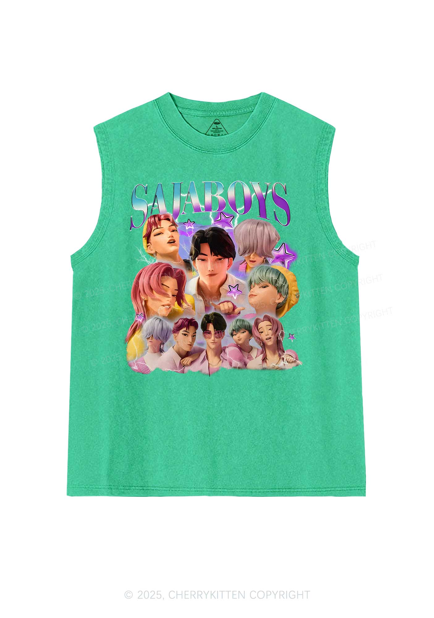 Kpop Boys Y2K Washed Muscle Tank Cherrykitten