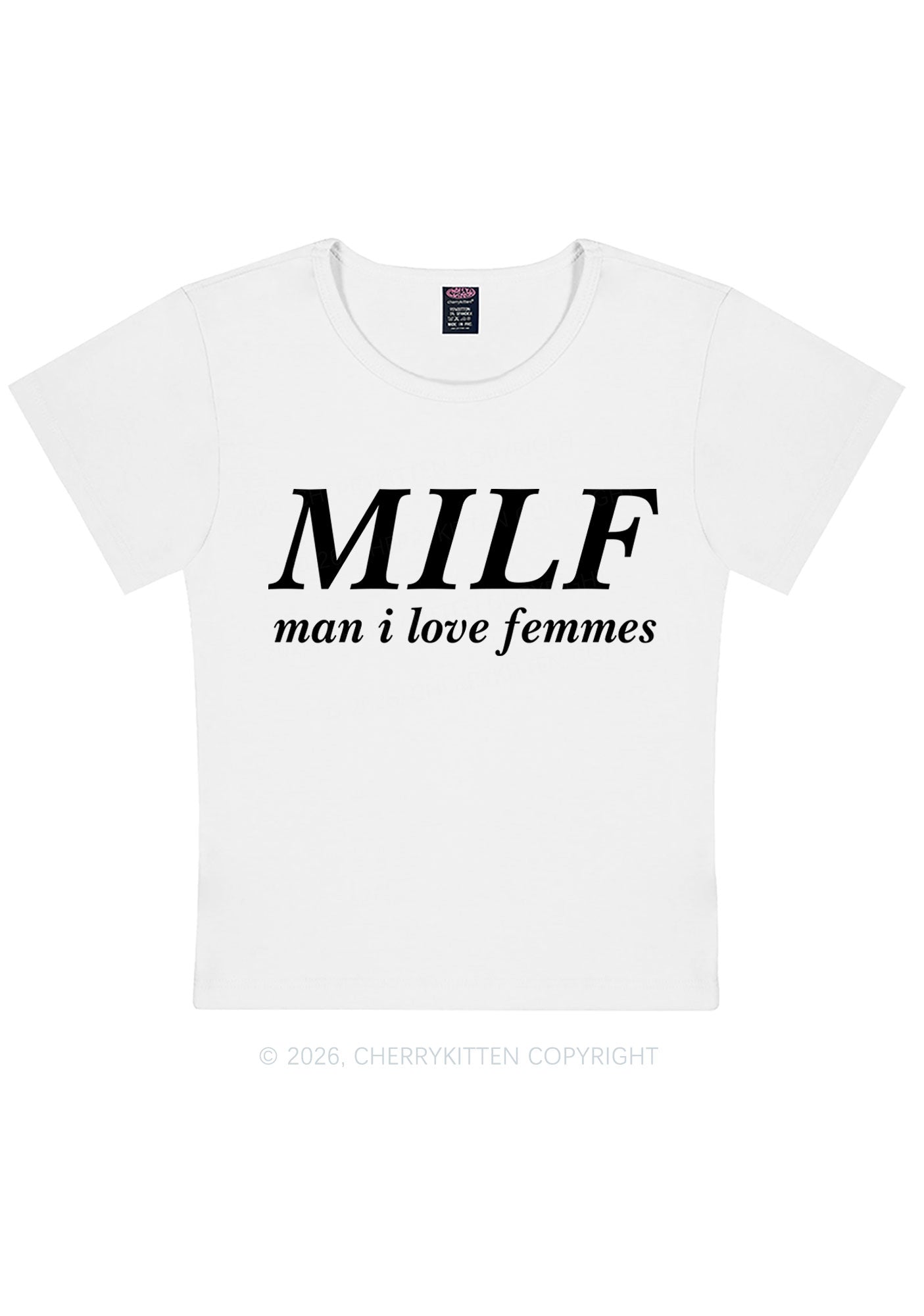 Man I Love Femme Pride Y2K Baby Tee Cherrykitten