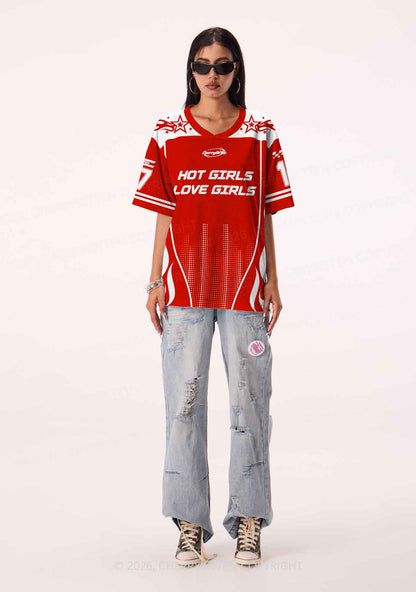 Hot Girls Love Girls Pride Y2K Sport Jersey Shirts Cherrykitten