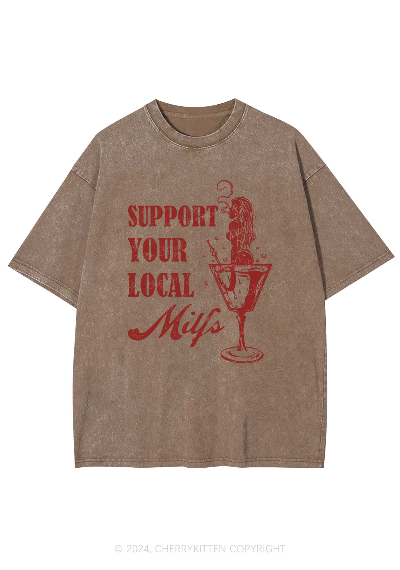 Support Your Local Mxxfs Y2K Washed Tee Cherrykitten
