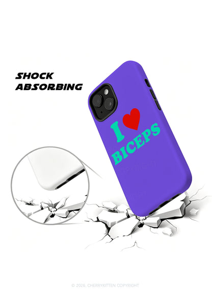 Purple I Love Biceps Y2K Phone Case Cherrykitten