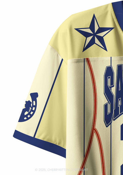 Custom Yellow Save A Horse Y2K Crop Sport Jersey Shirts Cherrykitten