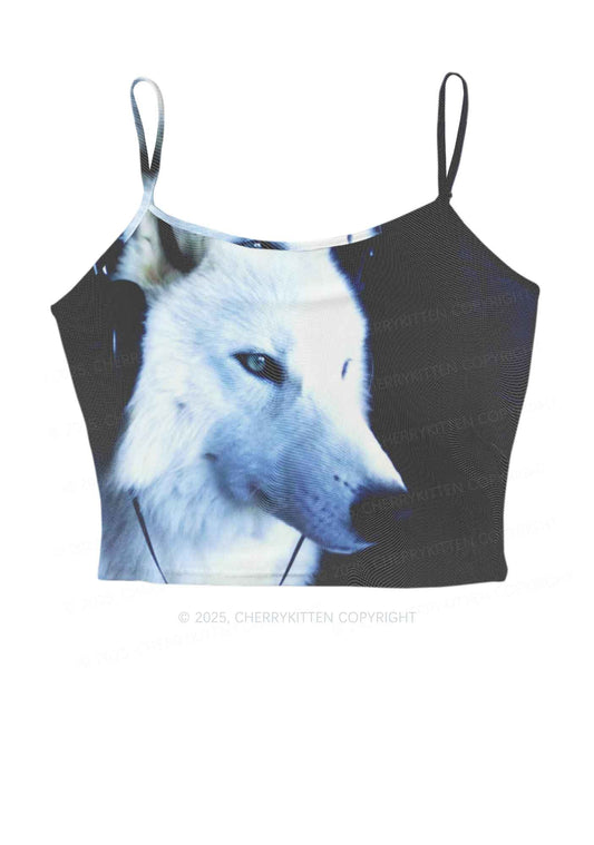 White Wolf Y2K Mesh Cami Tank Cherrykitten