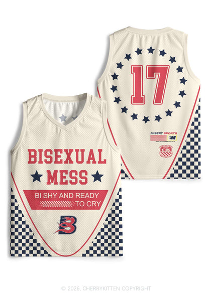 Bisexual Mess Pride Y2K Sport Jersey Tank Cherrykitten