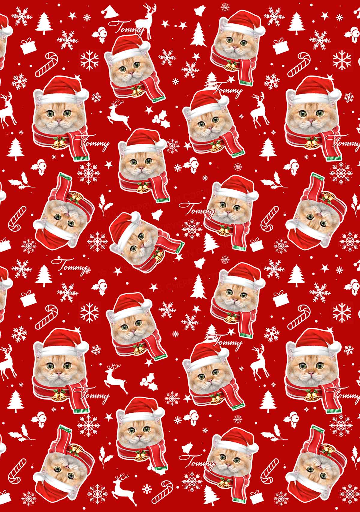 Custom Candy Cat Face Y2K Print Cami Shorts Pajama Set Cherrykitten