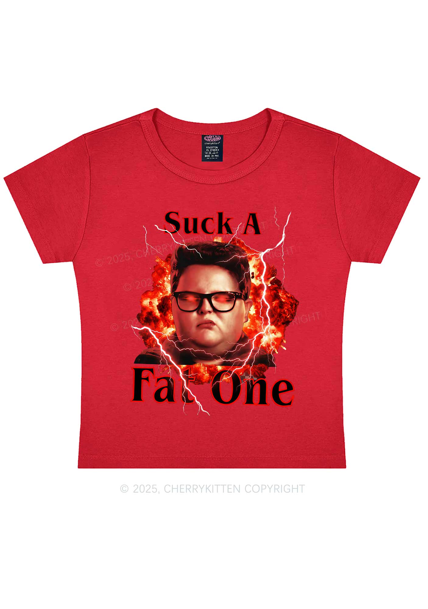 Suck A Fat One Y2K Baby Tee Cherrykitten