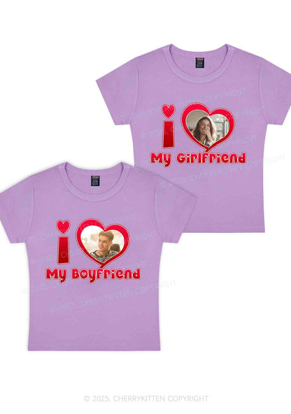 Custom BF GF Red Heart Y2K Valentine's Day Baby Tee Cherrykitten