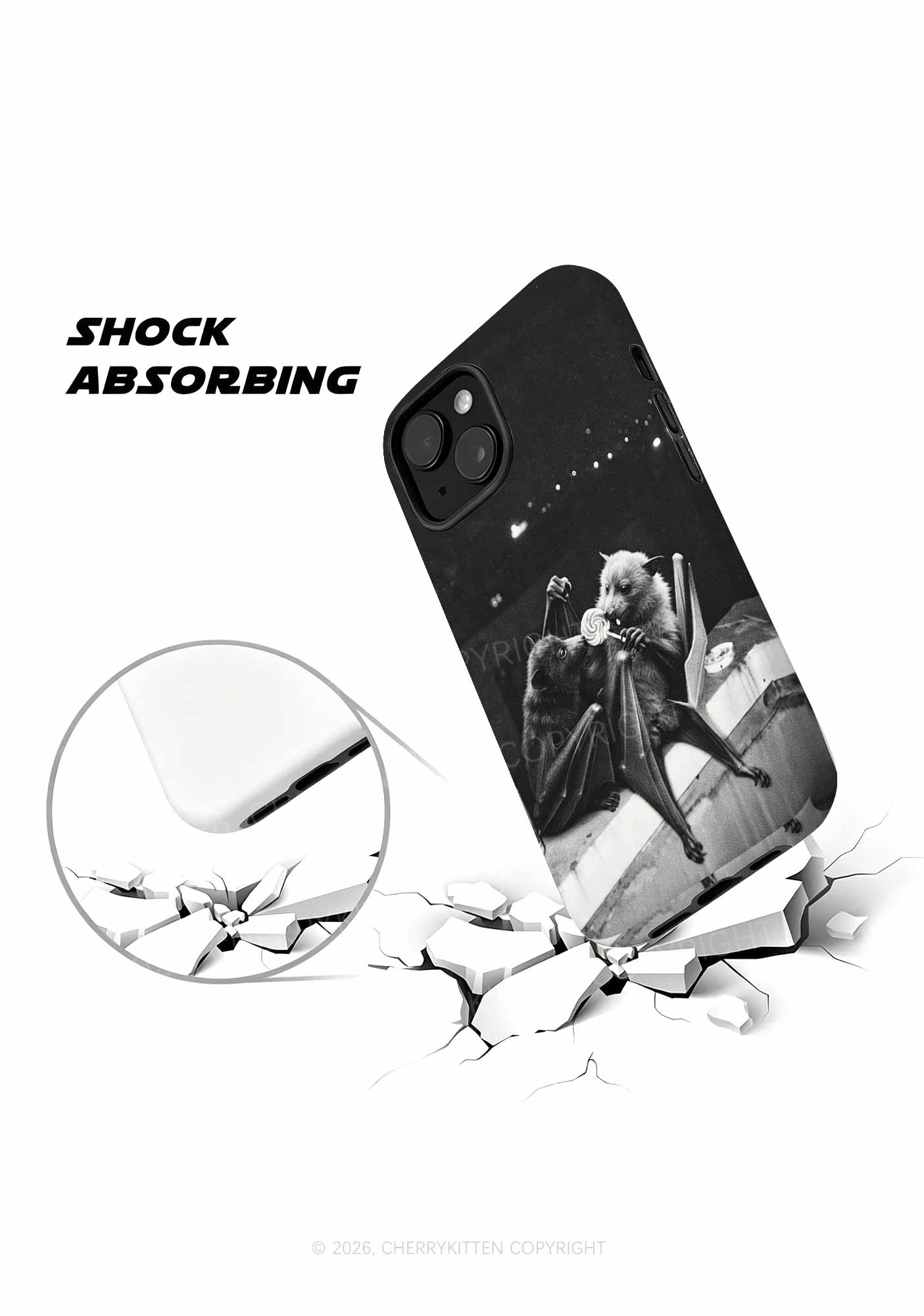 Halloween Lollipop Bat Y2K Phone Case Cherrykitten