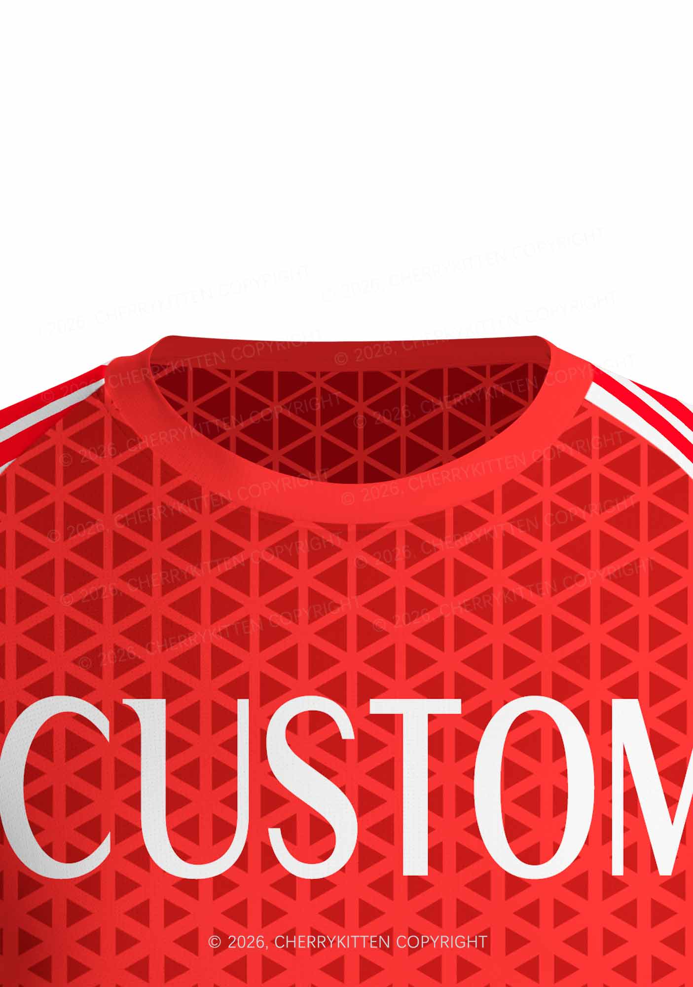 Custom Red Triangle Plaid Y2K Football Jersey Shirts Cherrykitten