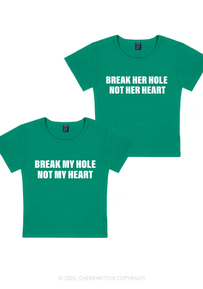 Break Hole Not Heart Y2K Valentine's Day Baby Tee Cherrykitten
