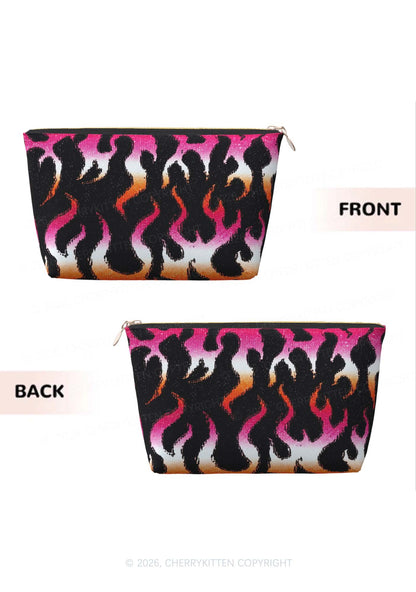 Lesbian Flame Pride Y2K Makeup Bag Cherrykitten
