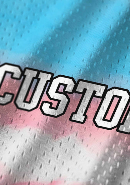Custom Transgender Flag Pride Y2K Sport Jersey Tank Cherrykitten