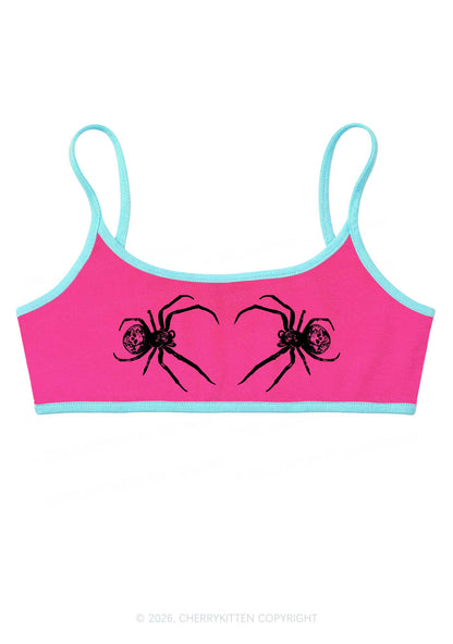 Skull Spider Y2K Super Crop Cami Cherrykitten