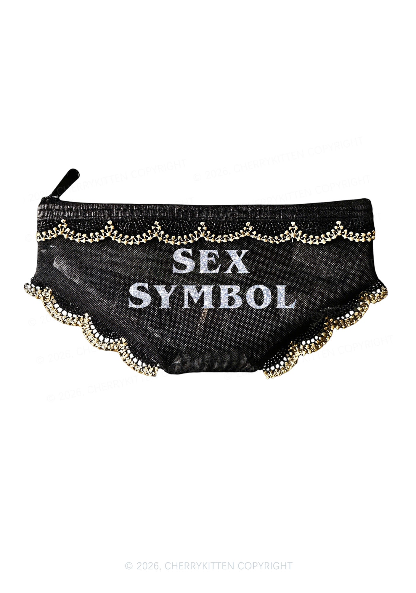 Glitter Sx Symbol Y2K Briefs Shape Cosmetic Pouch Cherrykitten