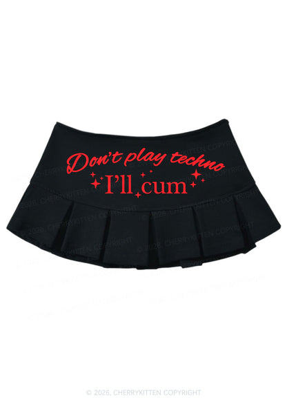 Dont Play Techno Y2K Mini Pleated Skirts Cherrykitten