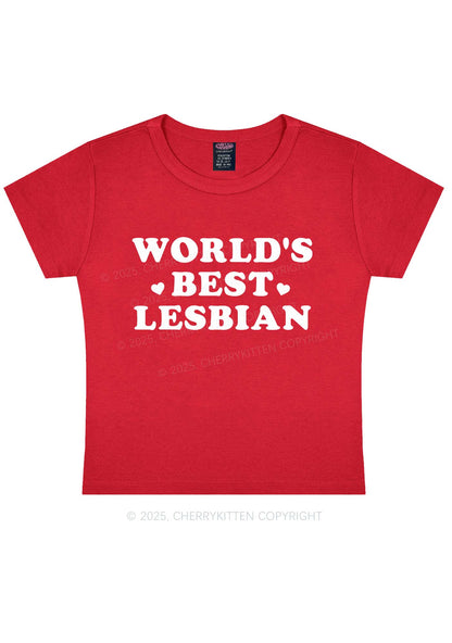 World's Best Lesbian Y2K Baby Tee Cherrykitten