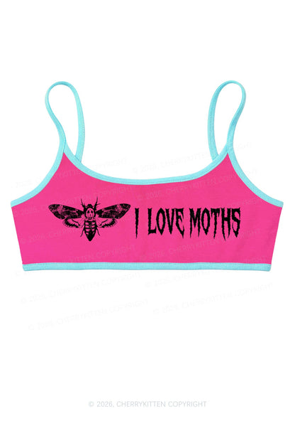 Halloween I Love Moths Y2K Super Crop Cami Cherrykitten