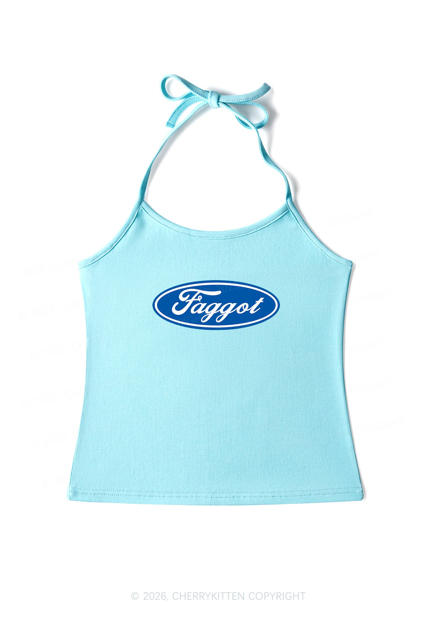 Faggot Pride Y2K Halter Neck Cami Cherrykitten