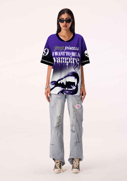 Halloween Want To Be Vampire Y2K Sport Jersey Shirts Cherrykitten