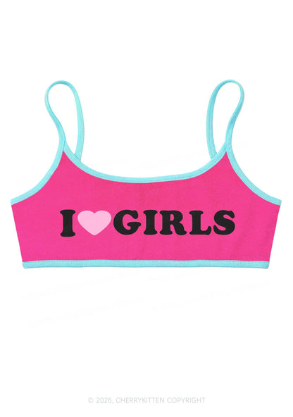 I Love Girls Pride Y2K Super Crop Cami Cherrykitten